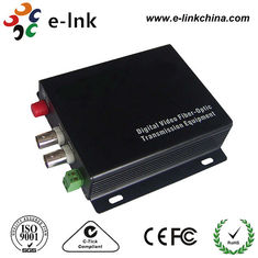 CCTV Camera Video Fiber Optic Converter 2CH Analog Video / 1CH RS485 Backward