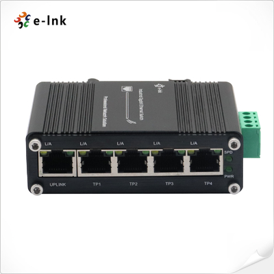 Mini 5-Port Industrial Gigabit Switch 12–48VDC -40~80°C IP40