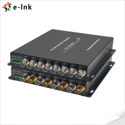 4-Ch 3G-SDI Fiber Converter with Loop Out RS485 Tally Support