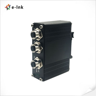 Industrial 30W PoE Injector with M12 connector 12~48V DC Power Input EN50155 Standard Compliant