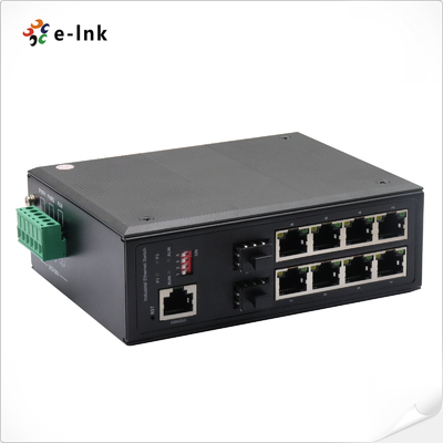 8 Gigabit RJ45 Ports Industrial Grade Network Switch 2 Gigabit SFP Ports Support Auto MDIX