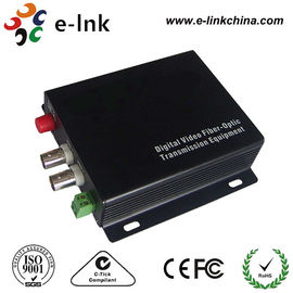 CCTV Camera Video Fiber Optic Converter 2CH Analog Video / 1CH RS485 Backward
