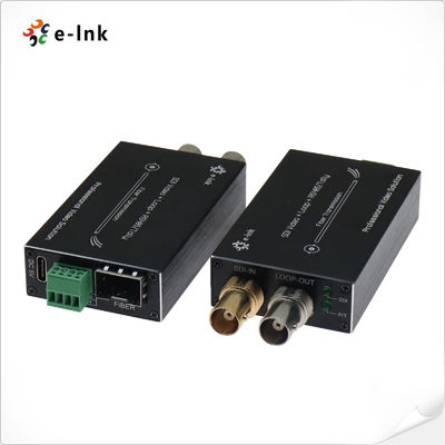 Multifunctional Mini 3G/HD-SDI Fiber Optic Converter with Video Audio and Reverse Signals up to 80km