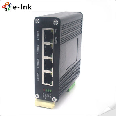 Industrial 4-Port Gigabit Ethernet Switch 10/100/1000Mbps DIN Rail -40°C to 75°C