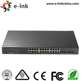 24 Posts Poe Network Switch 10 / 100 / 1000 Base -T 4 X 1000 Base -SFP Managed