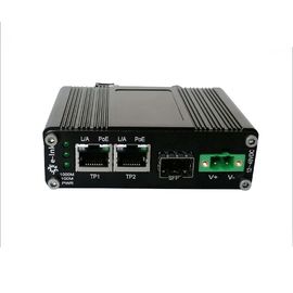 30W POE Fiber Media Converter DIN Rail / Wall Mount 2K MAC Addresses Table Size