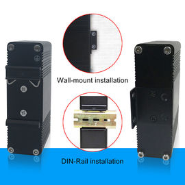 30W POE Fiber Media Converter DIN Rail / Wall Mount 2K MAC Addresses Table Size