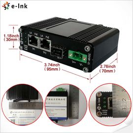 30W POE Fiber Media Converter DIN Rail / Wall Mount 2K MAC Addresses Table Size