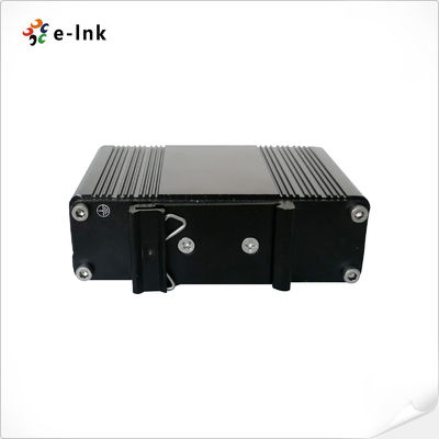 Mini Industrial 1-Port 100/1000X SFP to 2-Port 10/100/1000T 30W PoE+ Media Converter