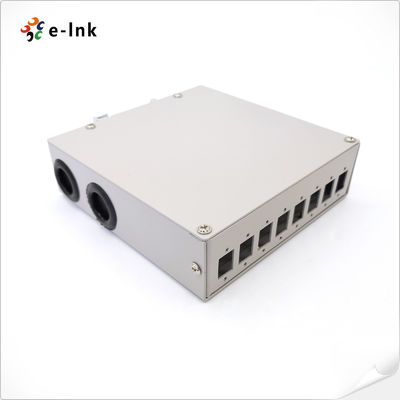 Electrostatic Painting Fiber Splice Box LC Quadruplex 8 Ports FC SC DIN Rail