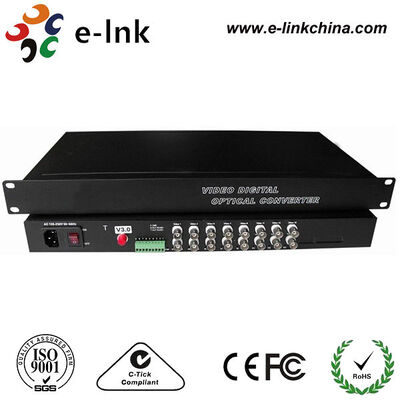 One Return Data Video CCTV Fiber Optic Converter FC Optical Connector