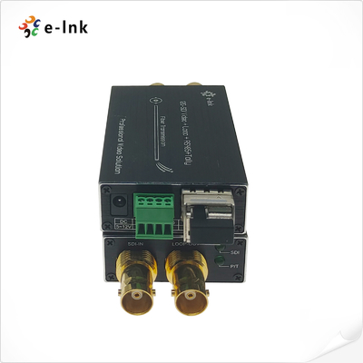 HDTV এর জন্য ট্যালি RS485 এবং লুপ আউট SMF LC 20KM সহ অপটিক্যাল ফাইবার কনভার্টারের মাধ্যমে পাইকারি 12G SDI ভিডিও